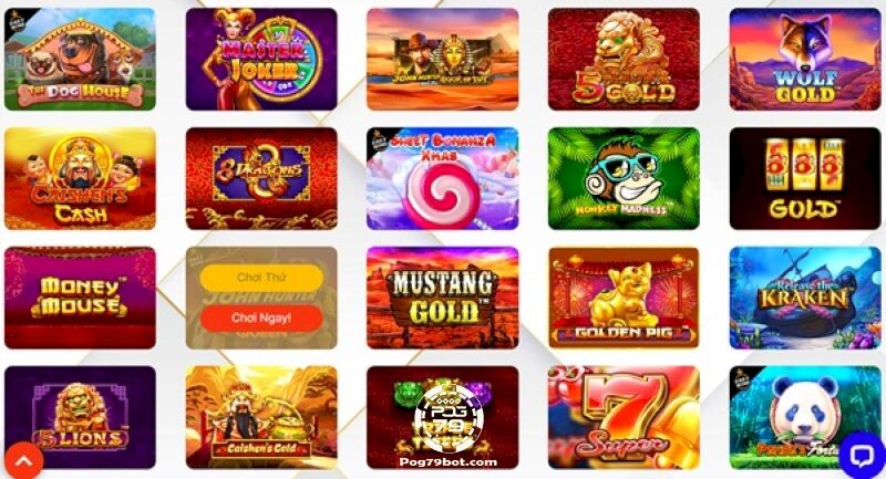 Các sản phẩm Slot game Pog79 cực hot